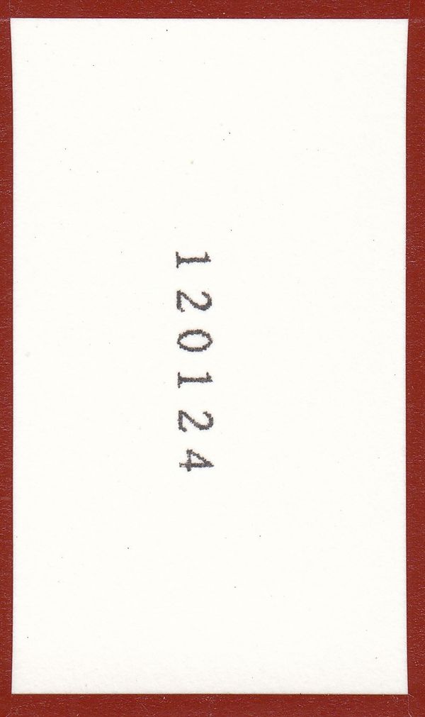 A blank hanafuda card with the number 120124 printed on it.