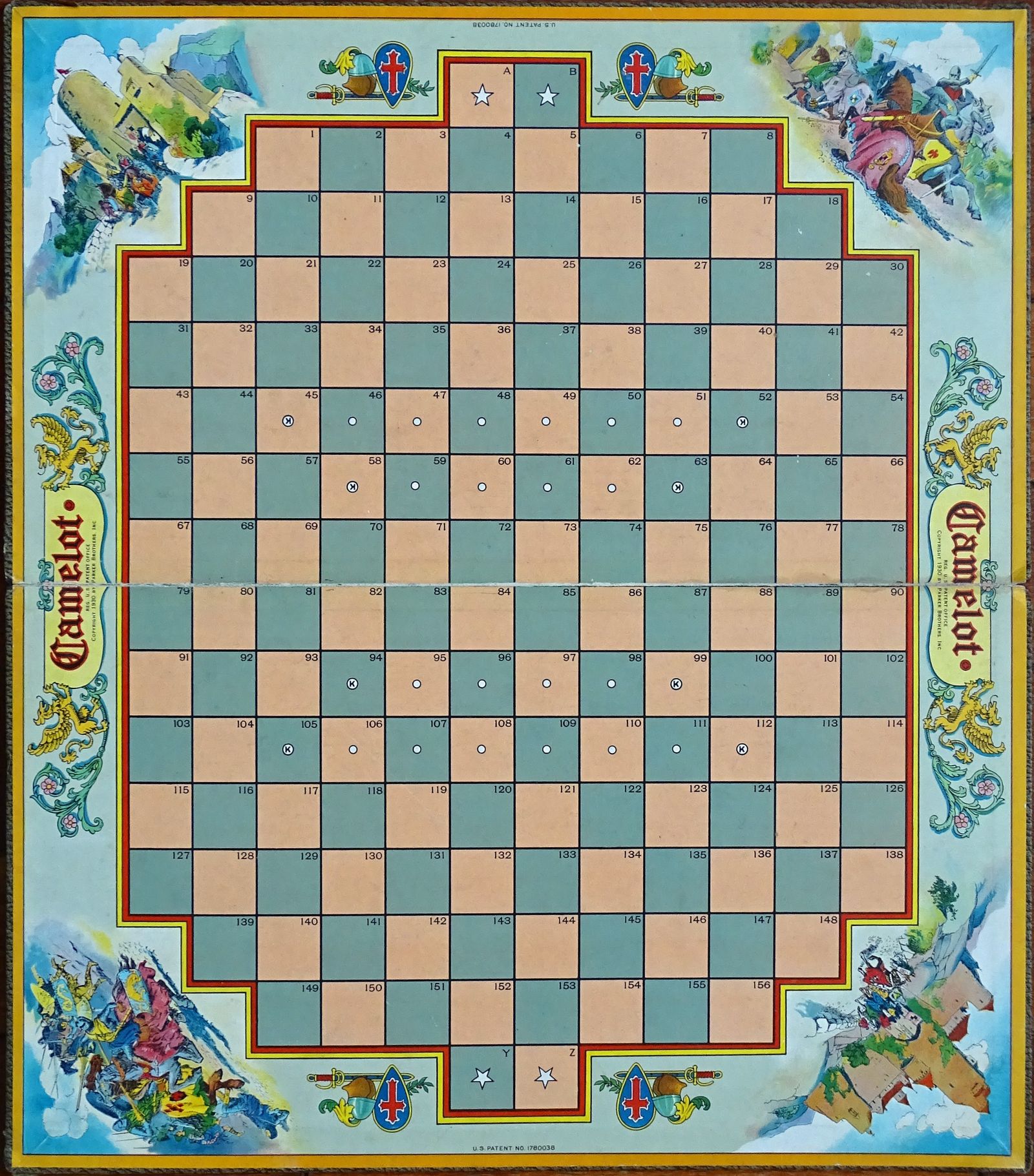 A chequered board with an unusual shape, missing the corner squares.