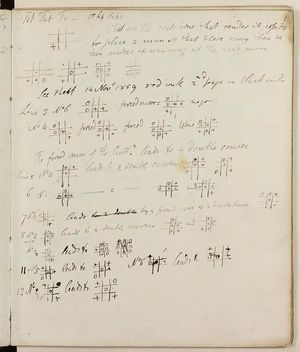 Sketches of various games of tic-tac-toe in a notebook.