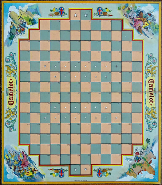 A chequered board with an unusual shape, missing the corner squares.