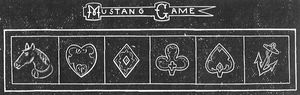 Six cells containing: a horseâ€™s head, the suits of hearts, diamonds, clubs, and spades, and an anchor.